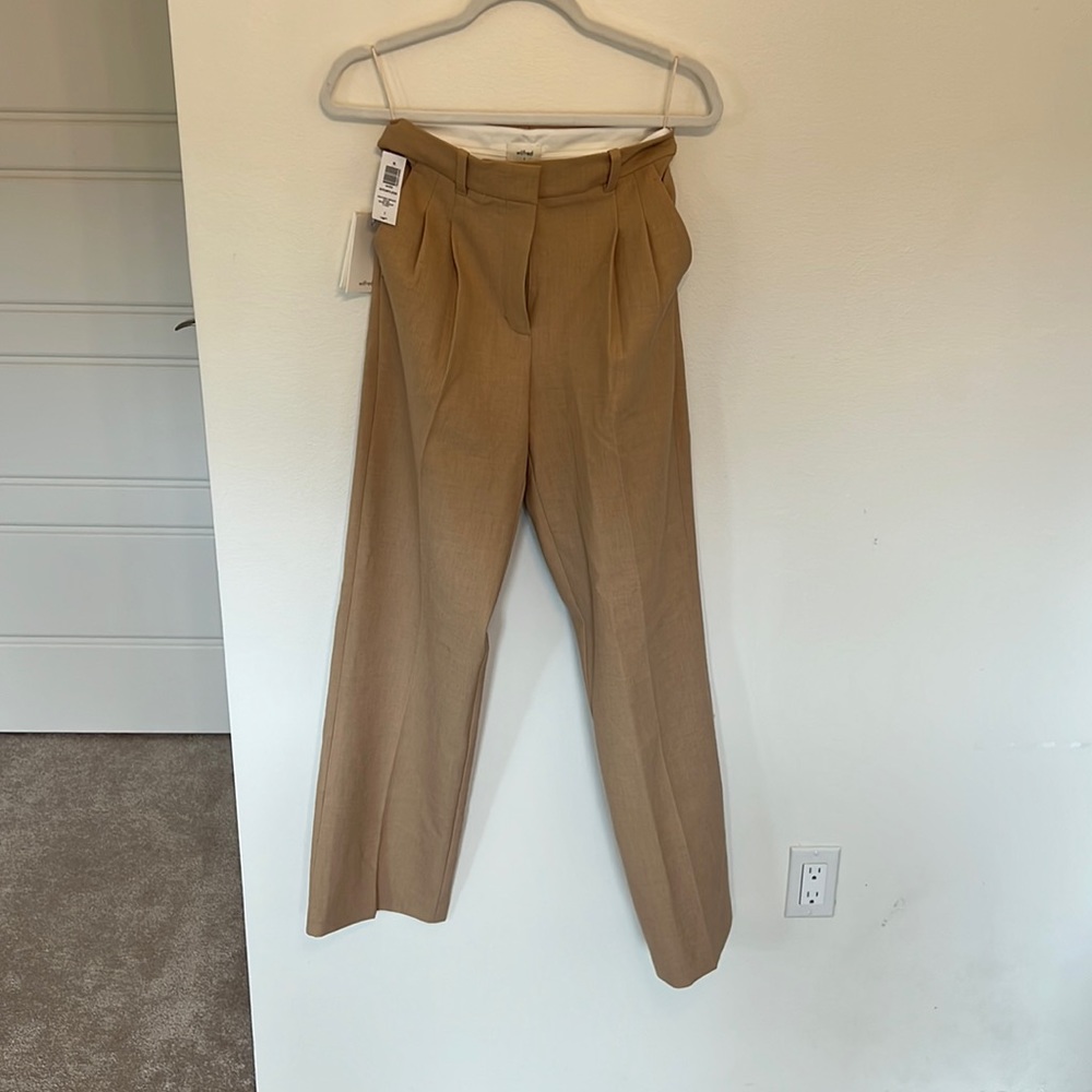 Wilfred straight leg pants in beige